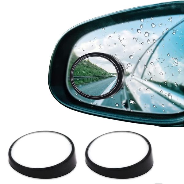 GOOMAND Circular Car Blind Spot Mirror, Covering Blind Spots, Safety Mirror, Safe Driving, Auxiliary Mirror, Rear View Mirror, Accident Prevention (Set of 2)