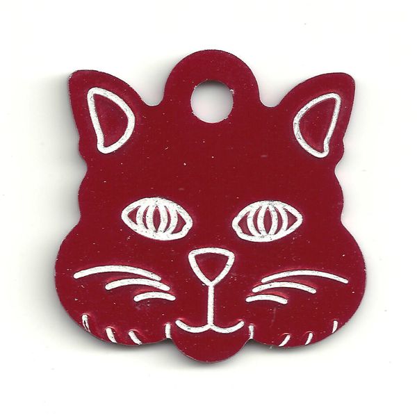 Kitten Face Kitty Cat Face Pet ID Tag Charm MEOW!