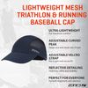 ZONE3 Lightweight Mesh Triathlon and Running Baseball Cap, Petrol/Reflective Silver, One Size
