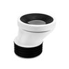 QWORK® 50mm Toilet Offset pan Connector PVC Waste Pipe Connector