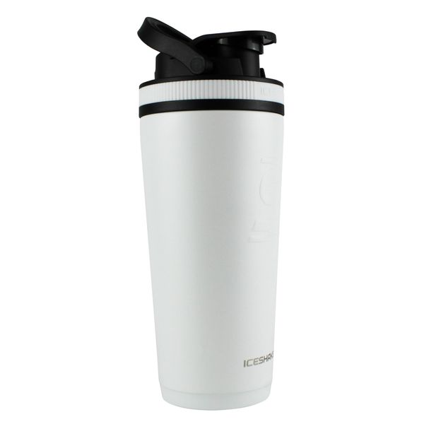 Ice Shaker 26 Oz Shaker Bottle, Stainless Steel Insulated Water Bottle and Protein Shaker, As Seen on Shark Tank