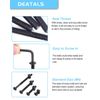 Crib Screws Hardware Replacement Kit - 16 Set Baby Bed Frame Bolts,Barrel Nuts&W