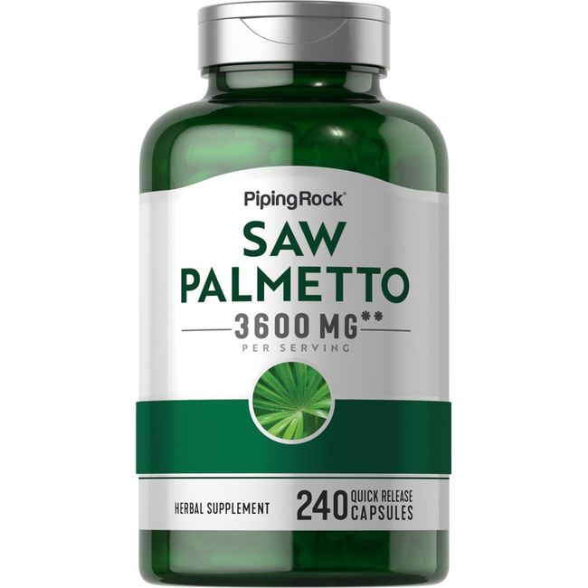 Saw Palmetto 3600 mg | 240 Capsules | Prostate Supplement | by Piping Rock