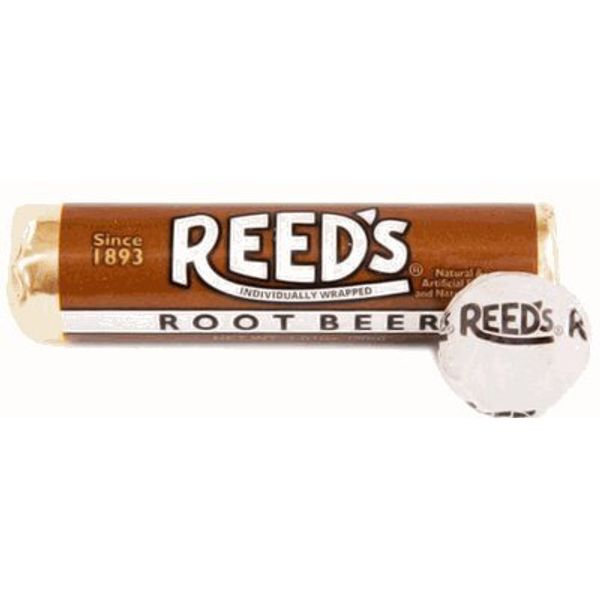 Reeds Classic Hard Candy Rolls - Root Beer Pack of 24