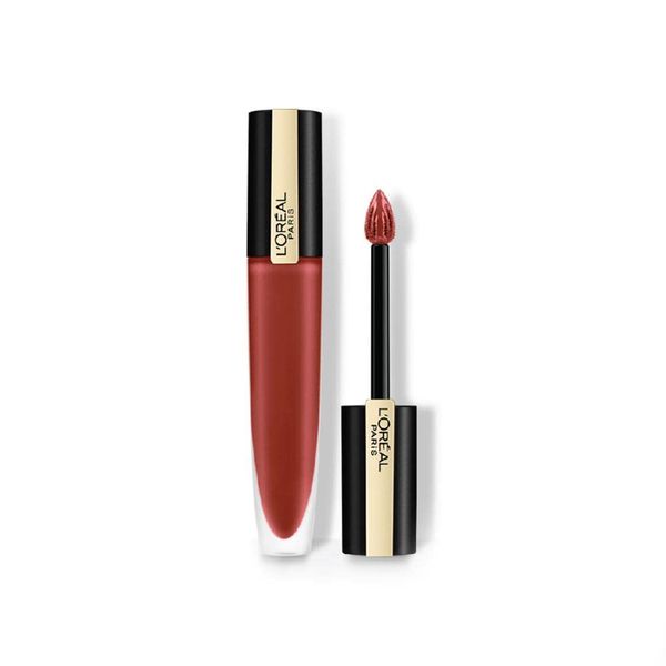 L’Oréal Paris Rouge Signature Liquid Lipstick, Matte, 130 Sunset Brown, 0.2 Fl Oz (7 ml)