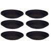 6 x Black Plastic Saucer 32cm