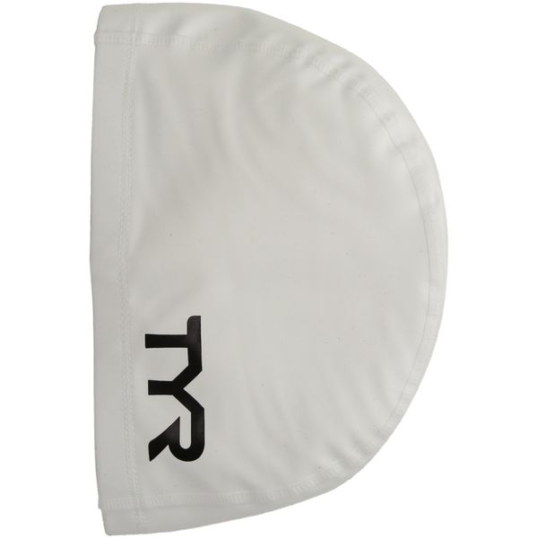 TYR Silicone Comfort Swim Cap, White, One Size
