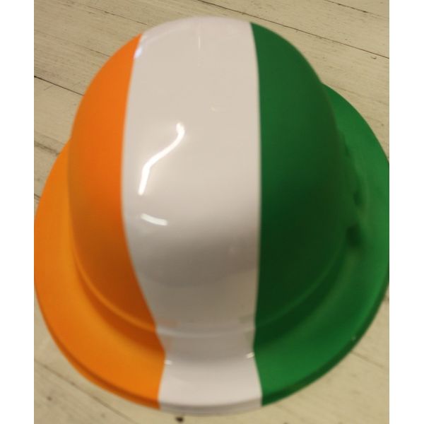 Gr/Wht/Org Plastic Bowler Hat