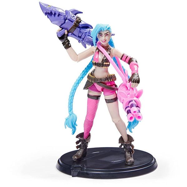 League of Legends Official 10.2 cm (4 inch) Jinx Collectible Figure Premium Details & Accessories Two Champions Collection Collector Grade Ages 12+ 39531858