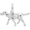 Rembrandt German Shorthaired Pointer Dog Charm - Metal - Sterling Silver