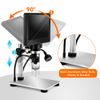 TOMLOV 7" LCD Digital Coin Microscope 1200X 12MP Soldering Magnifier with Lights
