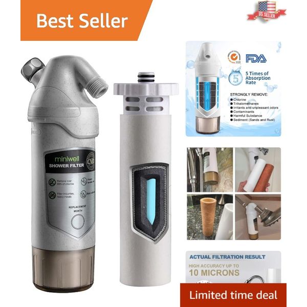 High Performance Advanced Shower Filter System - Removes Hard Water & Impurities