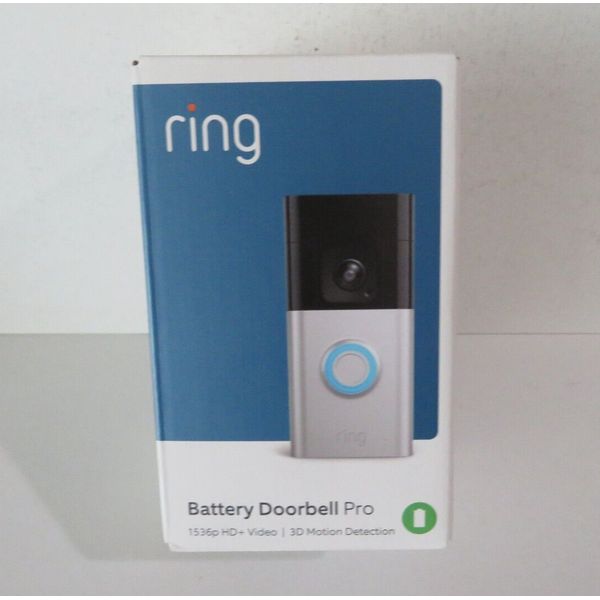 NEW-Ring Battery Doorbell Pro Battery-Powered Smart Wi-Fi Video Doorbell