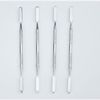 Stainless Steel Double Spatula Ointment Spatula for Make Up Pallets (Silver)