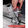 MAXPOWER Adjustable Spanner 200mm, 2-in-1 Adjustable Wrench & Pipe Wrench Switchable with Disassembled & Reversible Jaw