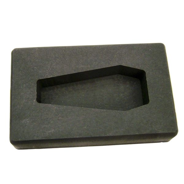 5 oz Coffin Shape Gold High Density Graphite Mold 2.5oz Silver Bar-USA Made