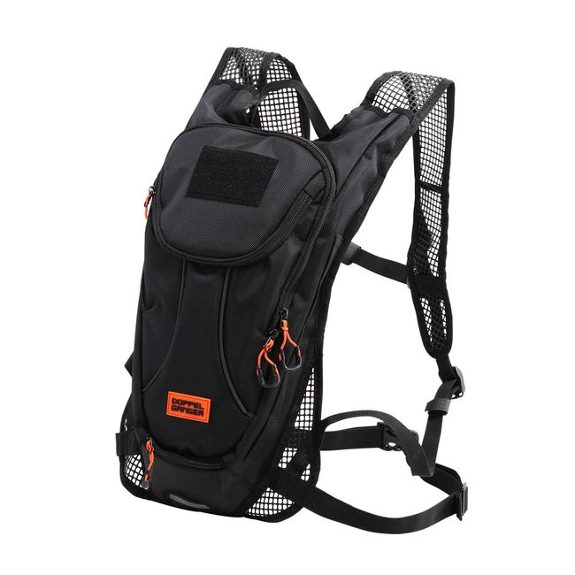 Doppelganger Narrow Backpack [Lightweight & Slim Hydration Compatible with Active Movement] Capacity 1.4 gal (6 L) DBT616-BK Black, W11.4 x L 3.1 x H 19.3 inches (29 x 8 x 49 cm) (Includes Bag Body