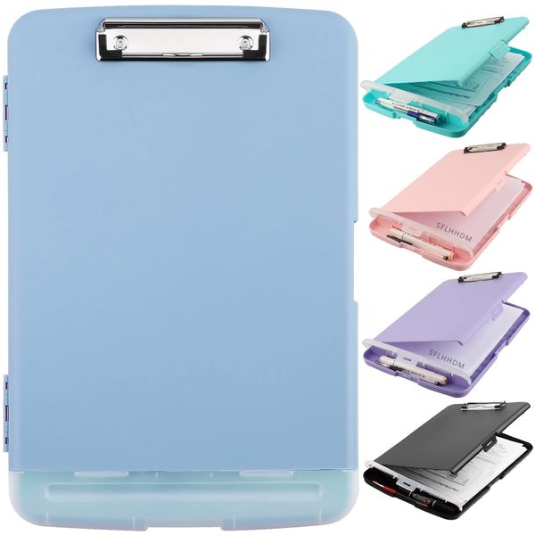 SFLHHDM Clipboard a4 Bi-Fold Plastic Clipboard A4 Storage Binder with A4 Folio Storage Clip Binder Fashionable A4 Drawing Board Simple Memo Pad Document Case Durable Carrying Idea Stationery Present