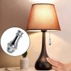 LNJBABAO 2 Pack Pull Cord Weight Handle Blind Pull Chrome Light Pull with Rubber Ring and Connectors for Shower/Bathroom/Toilet/Fan Switch