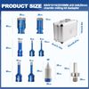 5/8-11 Diamond Hole Saw Kit Core Drill Bit Set Tile Porcelain Ceramic Marble 8pc