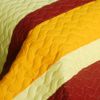 Onitiva [Ruk Sorn Rode] 3PC Vermicelli-Quilted Patchwork Quilt Set (Full/Queen Size)