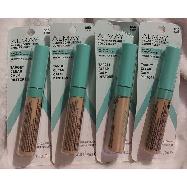 4 PACK Almay Clear Complexion Concealer 050 FAIR New Sealed Exp 4/2023+