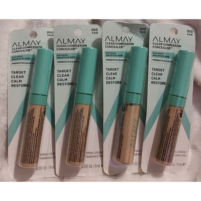 4 PACK Almay Clear Complexion Concealer 050 FAIR New Sealed Exp 4/2023+