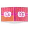Personalized Pink & Orange Chevron 3-Ring Binder - 1 inch