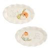 Mud Pie Grateful Sentiment Plate, 8" x 5" White