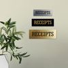 Signs ByLITA Basic Receipts Sign (Brushed Gold) - Small