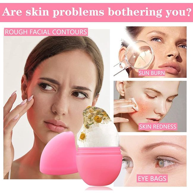 Skin Care Beauty Lifting Contouring Tool Silicone Ice Cube Trays Ice Globe  Ice Balls Face Massager Facial Roller Reduce Acne