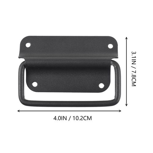 ULTECHNOVO Stainless Steel Wardrobe Handle, Spring Loaded Handle Heavy Duty for Toolbox Chest Case with Rubber Grip Surface Mounted(2 Pack)
