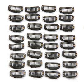 20pcs 10-Teeth Snap-Comb Wig Clips With Rubber For Hair Extension Hair Snap  Clips Weave Toupee Clips Styling Tools