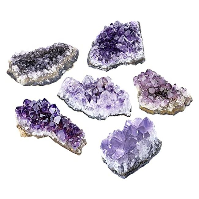 Natural Gemstone Amethyst Quartz Cluster Druzy Geode Crystal