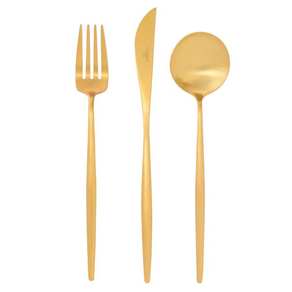 Cutipol Moon Gold Dinner (Knife/Fork/Spoon) Set of 3