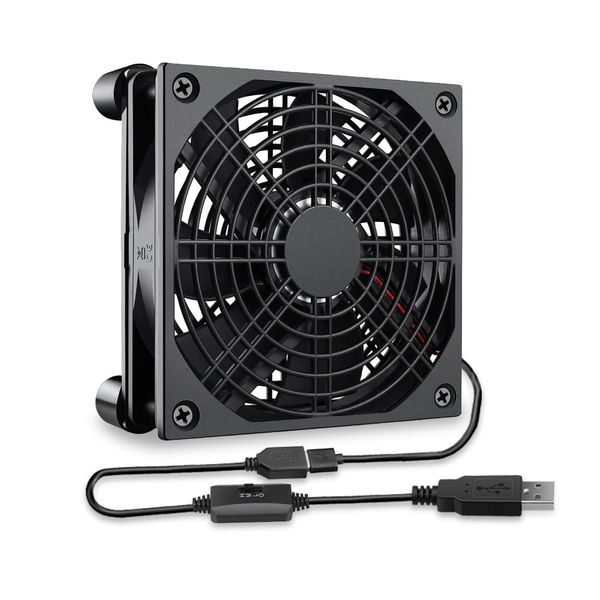 GDSTIME 120mm USB Computer Fan 120mm Fan DC 5V USB Cooling Fan 120mm PC Fan For Xbox TV Box Router Receiver DVR Projector