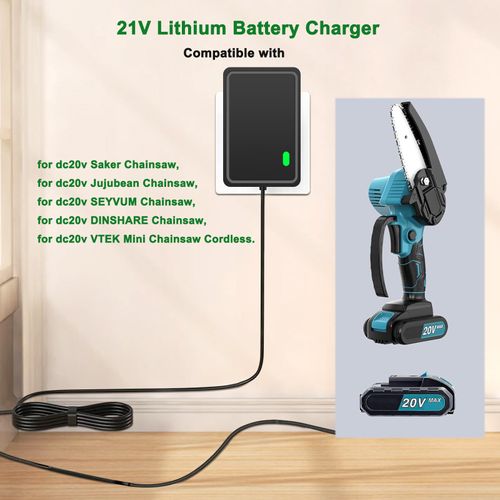 21V Lithium Battery Charger, 21Volts Battery Charger fit for DC 20V Mini Chainsaw, Electric Wrenches, Hand Drills, Electric Screwdrivers Power Tools.
