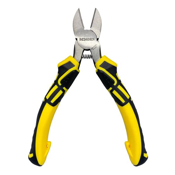 BOOSDEN 6 inch Side Cutters, Diagonal Cutting Pliers, Precision Wire Cutters, Spring Loaded Cutting Pliers for Crafting Wire Plastic Floral Cutting