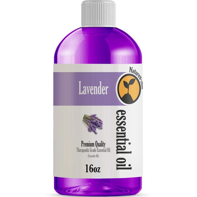 16oz - Bulk Size Lavender Essential Oil (16 Ounce Bottle) Therapeutic Grade Essential Oil - 16 Fl Oz