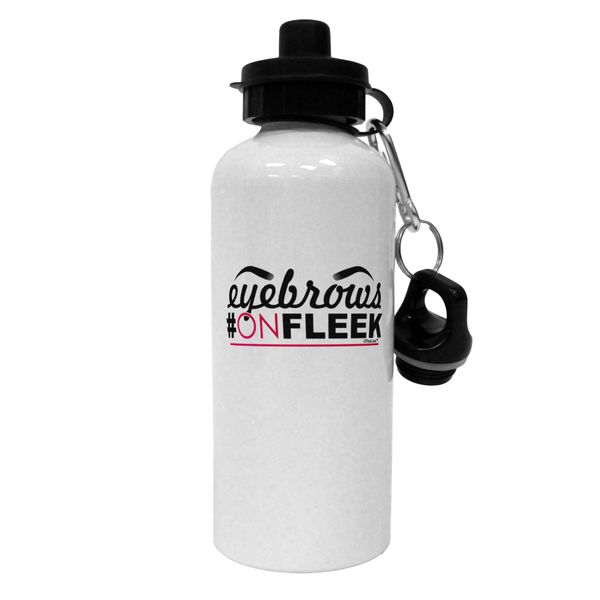 TOOLOUD Eyebrows On Fleek Aluminum 600ml Water Bottle - White