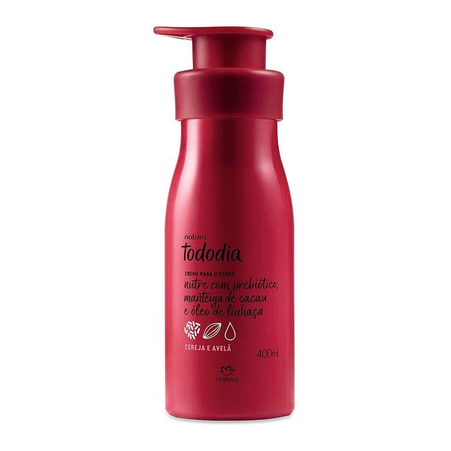 Natura - Linha Todo Dia (Cereja e Avela) - Creme Hidratante Nutritivo para o Corpo 400 Ml - (Natura - Every Day (Cherry And Hazelnut) Collection - Nourishing Moisturizing Body Cream 6.76 Fl Oz)