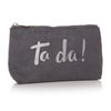 Grey and Silver Ta da Cosmetic Pouch by Shruti