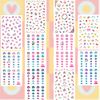 Nail Stickers, Kids, Cute, Unicorn Floral Pattern, 3D Stick On Manicure Set, Character Design, Children's Nail Stickers, 400 Types, 10 Pieces, Rainbow Unicorn, Stars, Princess, Flower Nail Pattern, Ultra Thin, Stackable, Reward Stickers, Birthday Parties,