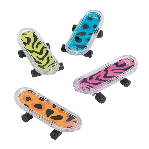 Fun Express - Sassy Print Mini Skateboards - Toys - Vehicles - Misc Vehicles - 36 Pieces