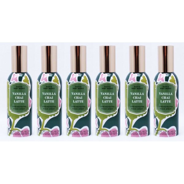 6 Bath & Body Works VANILLA CHAI LATTE Concentrated Mini Room Spray Mist