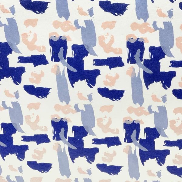 Brushstrokes Cream, Nude Pink/Blue/Periwinkle