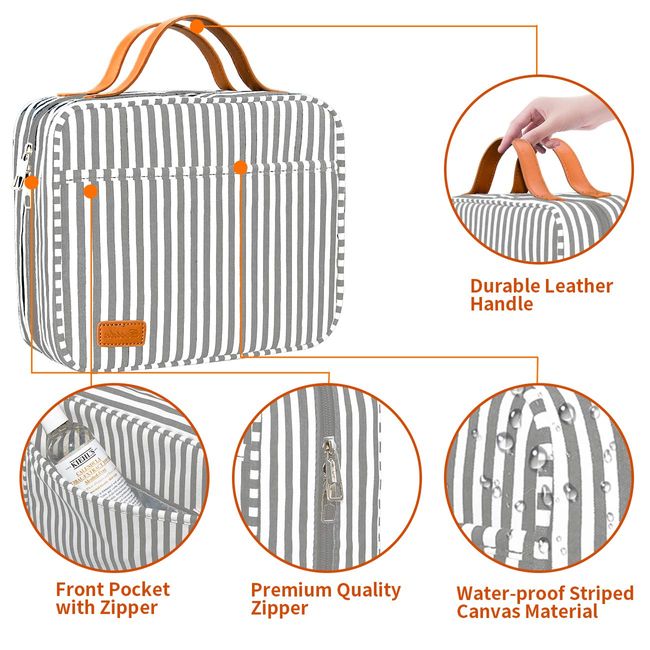 Bosidu Hanging Travel Toiletry Bag,Large Capacity Cosmetic Travel Toiletry Organizer for Women with 4 Compartments & 1 Sturdy Hook,Perfect for
