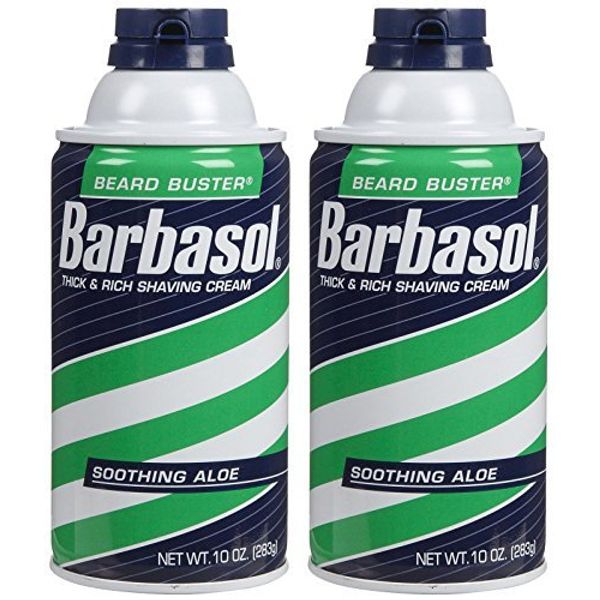 Barbasol Shave Cream, Soothing Aloe - 10 oz - 2 pk