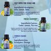 WECONA Clean Essential Oils Set - 6 x 10 ml Fragrance Oil for Diffuser & Humidifier, Natural Pure Essential Oils for Home, Fragrance Oil for Candles & DIY, Candles Fragrance Oil Gift Set