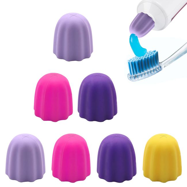 Toothpaste Caps & Dispensers Set Self Closing Toothpaste Caps Squeezer, No Mess Dispensing Solution Random Color